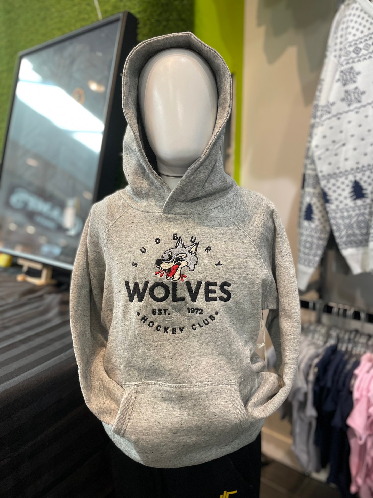 Wolves Youth Heather Heritage Hood
