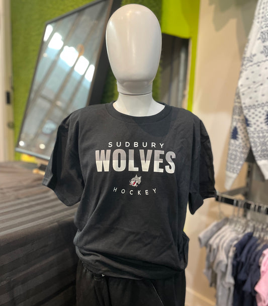 Wolves Youth Black T-Shirt
