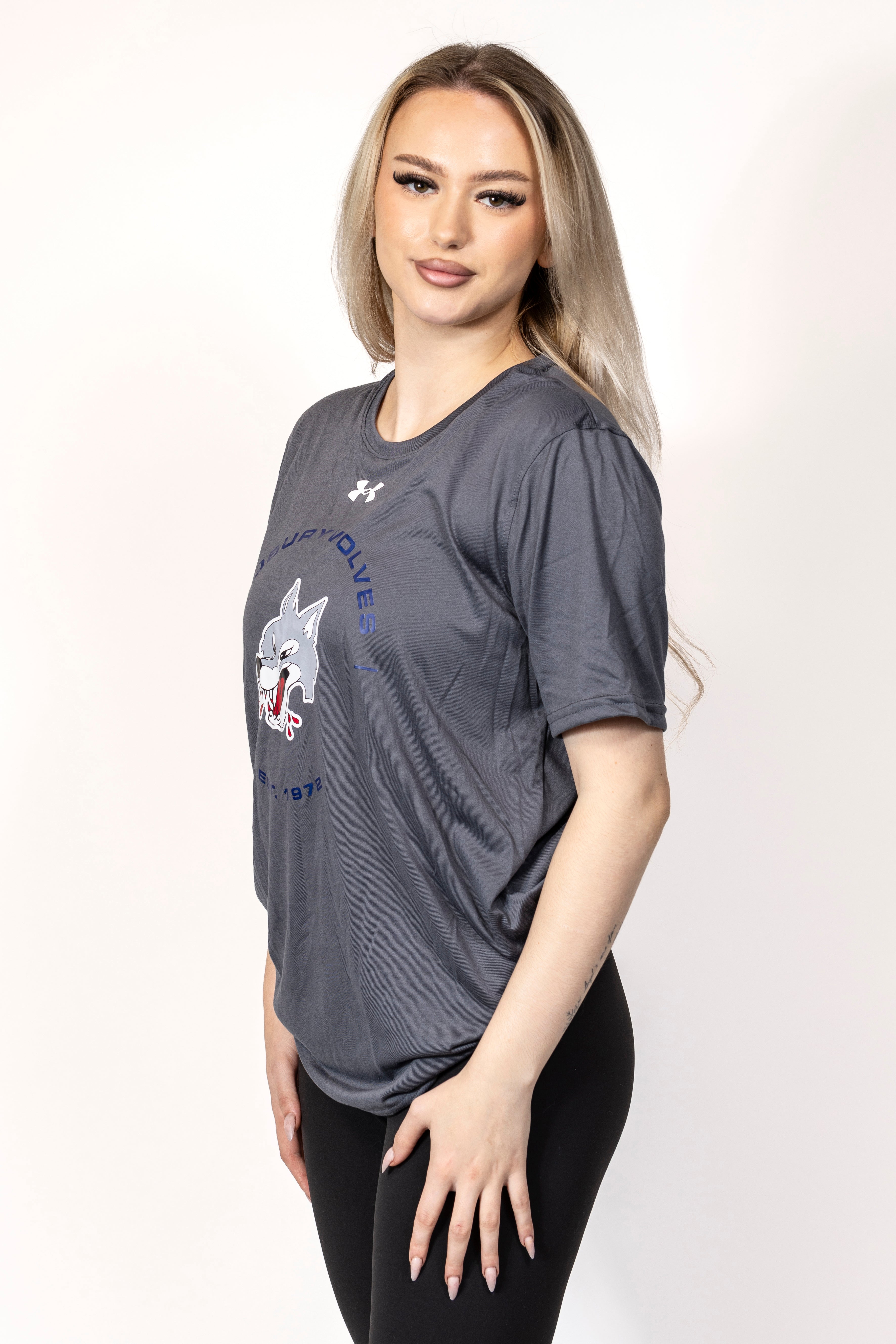 Wolves Under Armour Grey Logo T-Shirt