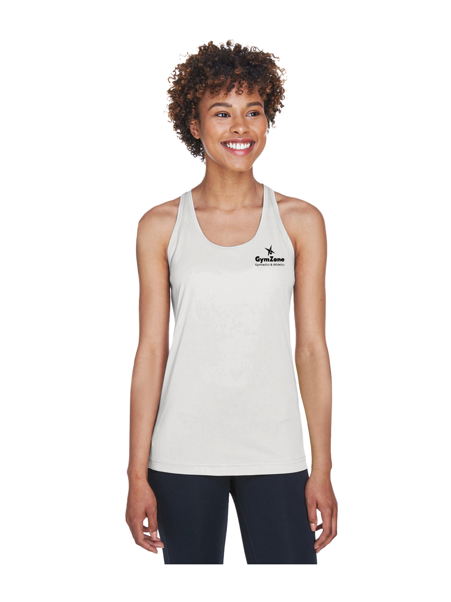 GymZone Ladies Performance Racer Tank - Printed Logo