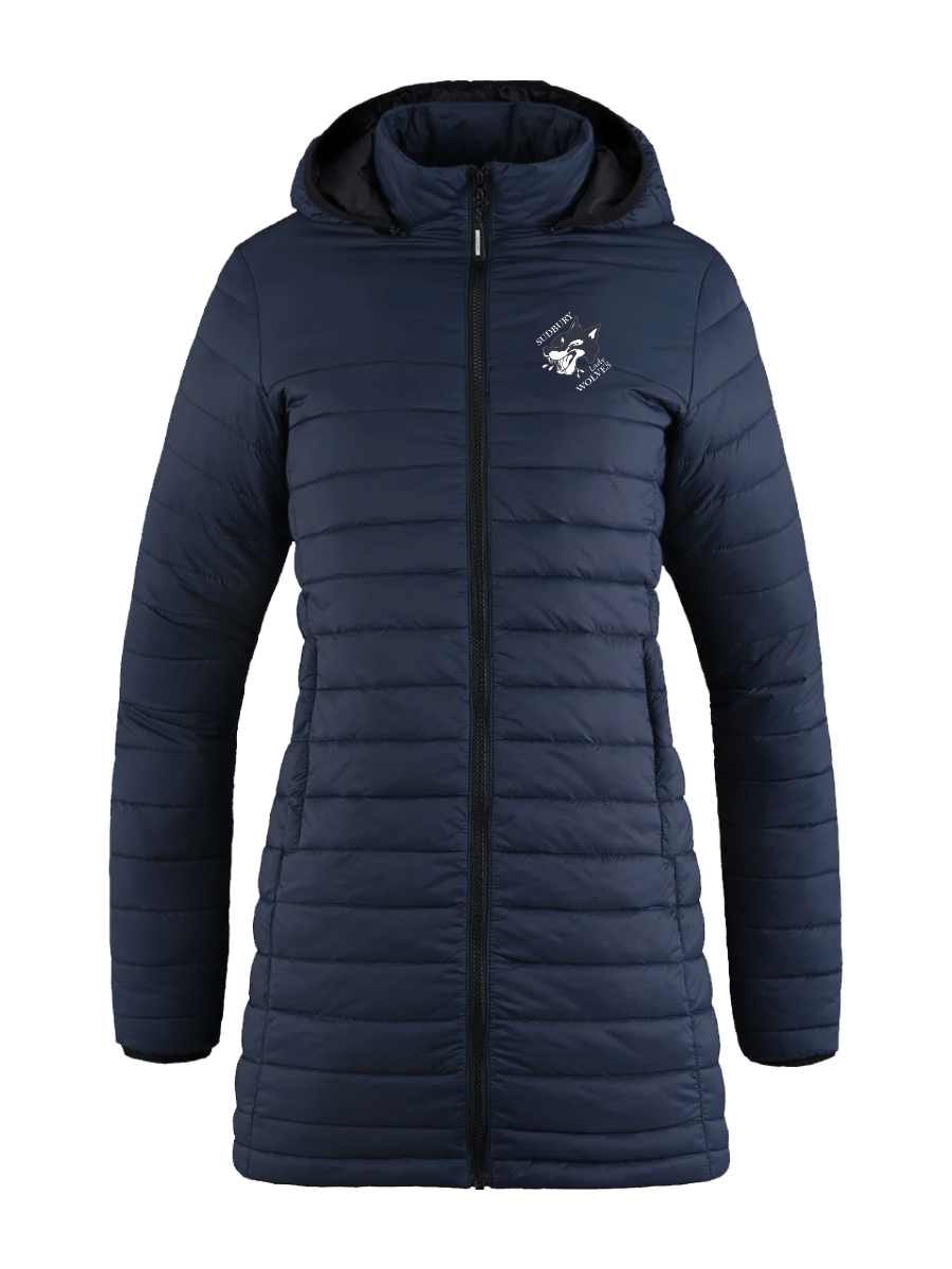 LADY WOLVES - Ladies Long Lightweight Puffy Jacket