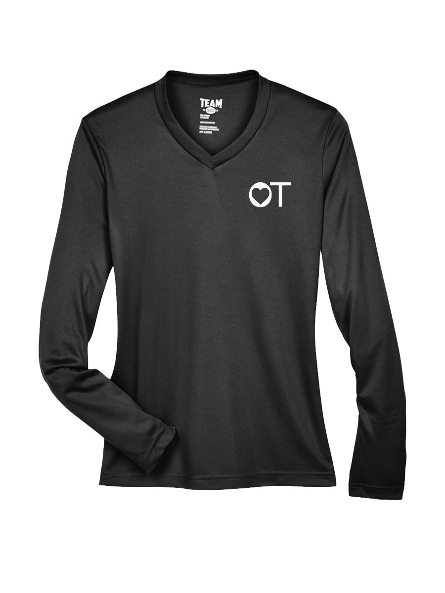OT – Ladies Long Sleeve DriFit Shirt – Black