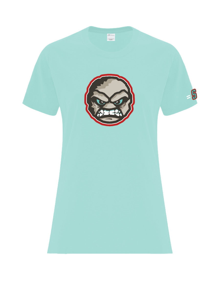Rock Monster - Monster Face Ladies Cotton T-Shirt