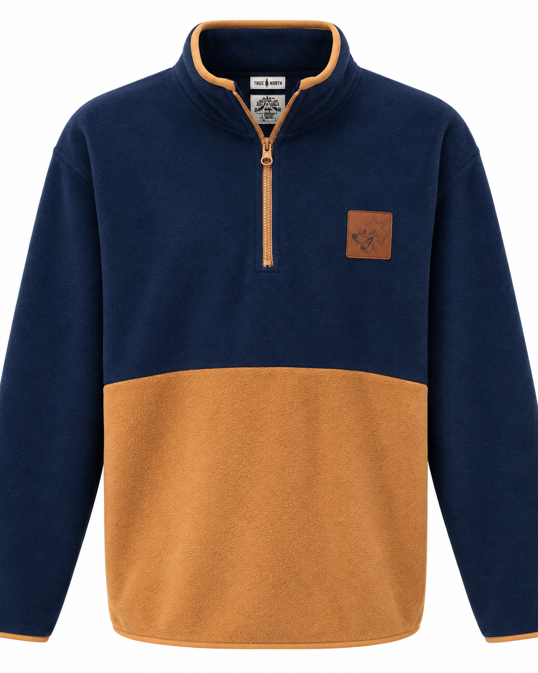 Wolves Niagara River Two-Tone Navy/Camel Quarter Zip