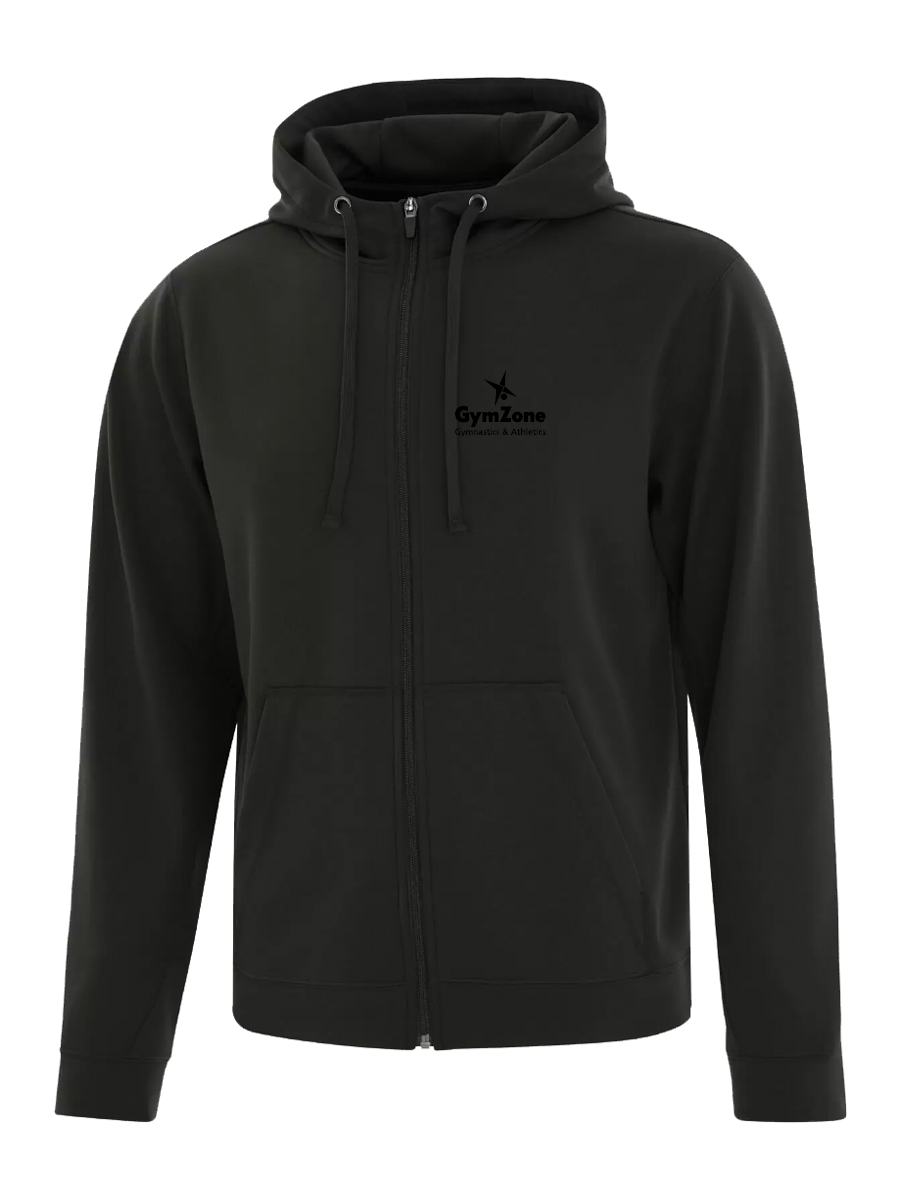 GymZone Mens Game Day Fleece Full Zip Hoodie - Printed Logo