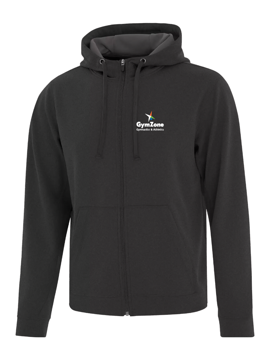 GymZone Mens Game Day Fleece Full Zip Hoodie - Printed Logo