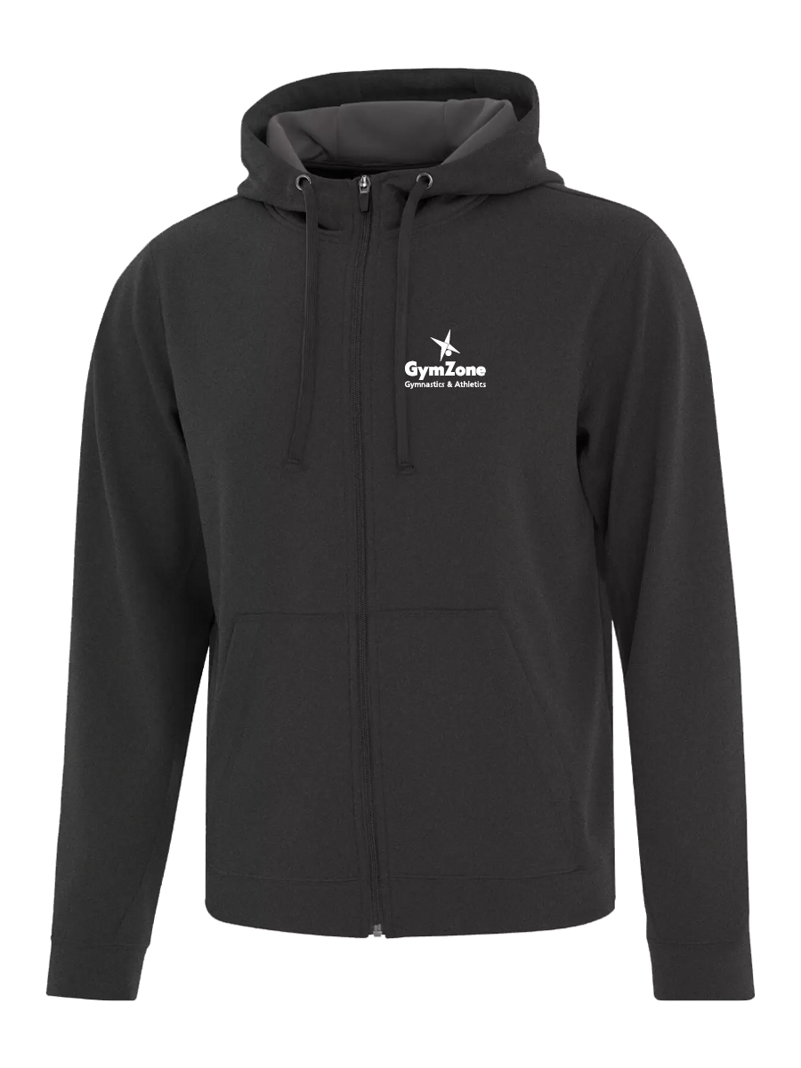 GymZone Mens Game Day Fleece Full Zip Hoodie - Printed Logo