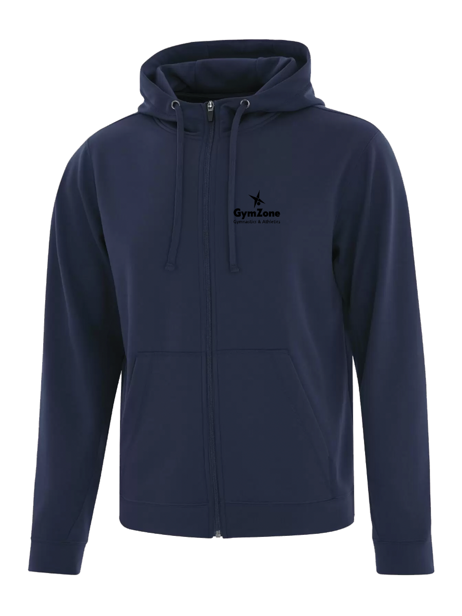 GymZone Mens Game Day Fleece Full Zip Hoodie - Printed Logo