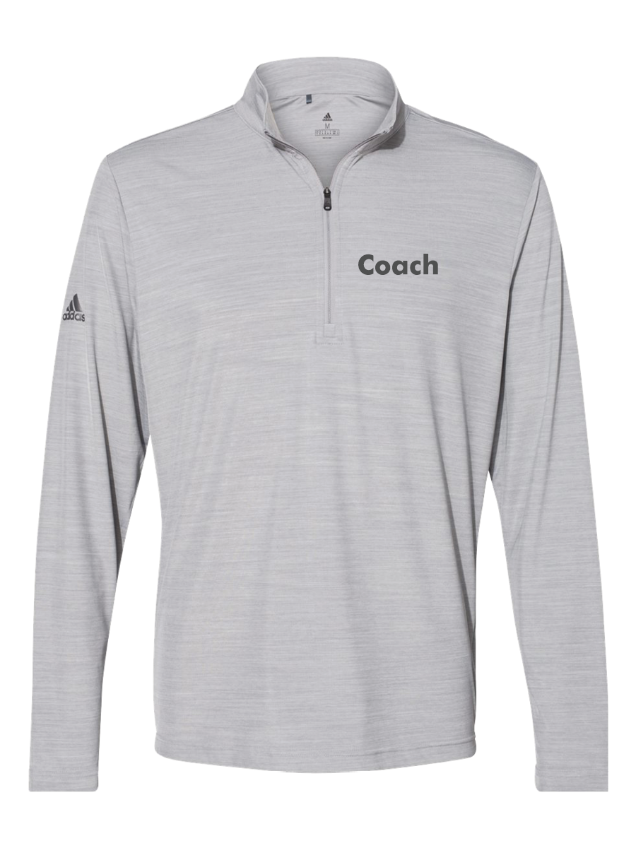 GymZone Adidas Men's Lightweight Mélange Quarter-Zip Pullover - Printed Logo