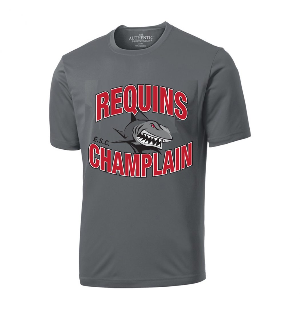 CHAMPLAIN - Printed Grey ProTeam T-Shirt (Unisex)