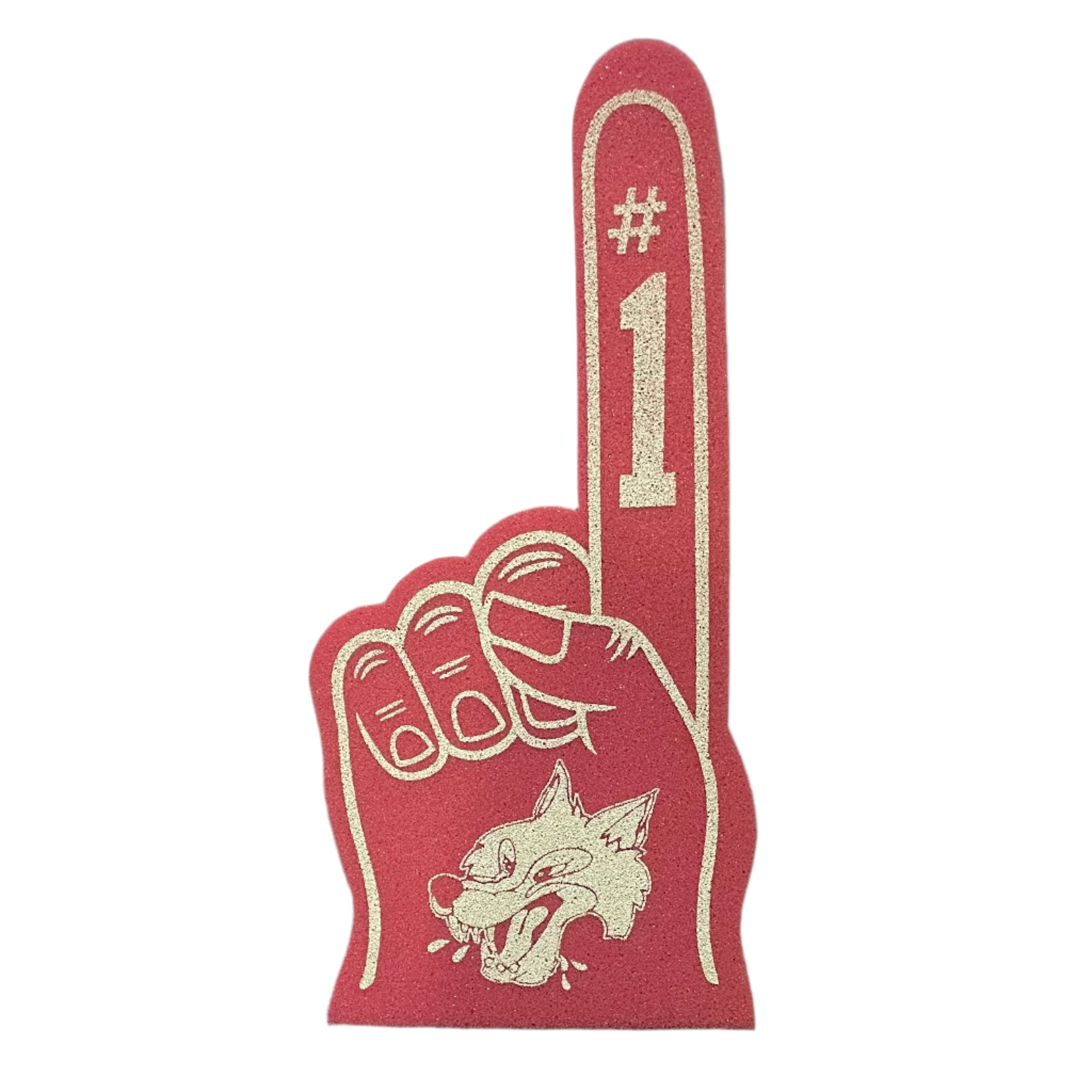 Wolves Pink Foam Finger