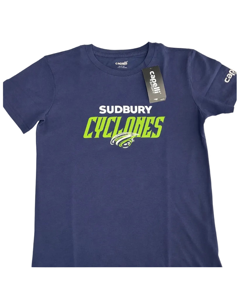 Cyclones Capelli Navy Youth Cotton Tee