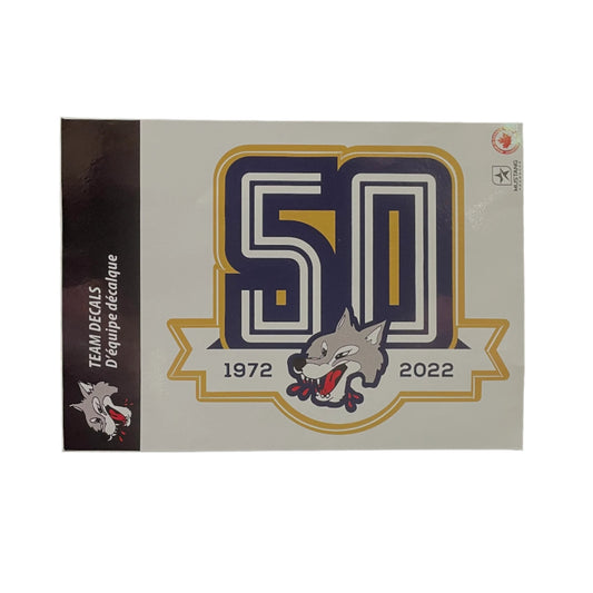 Wolves 50th Anniversary Decal