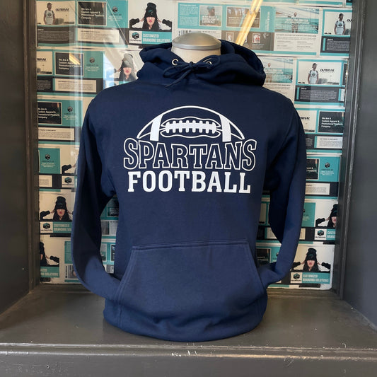 Spartans Navy Football Hoodie