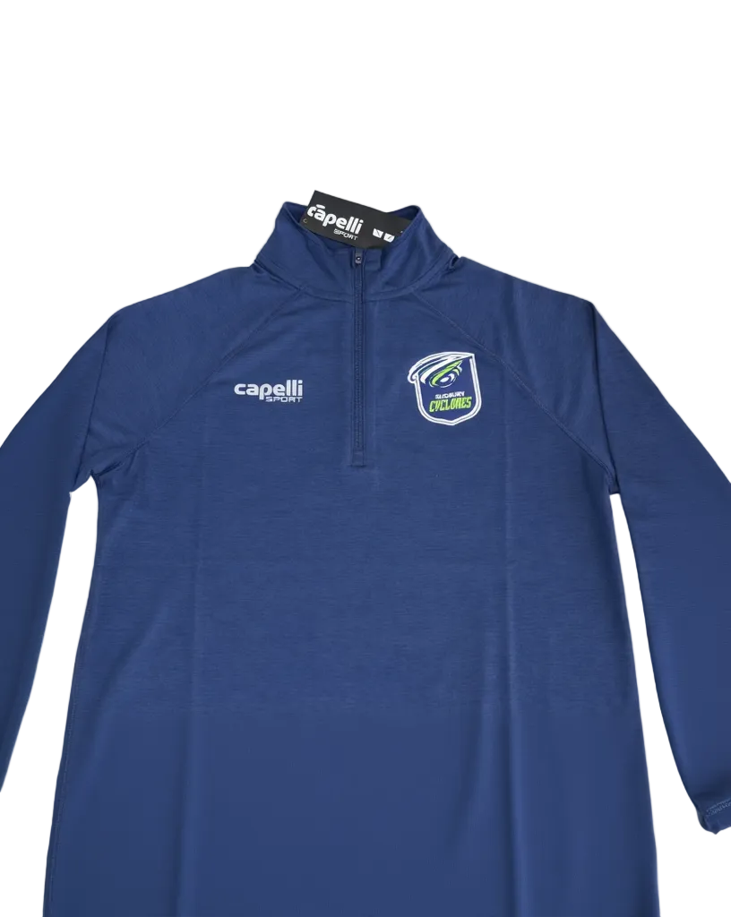 Cyclones Capelli Navy Youth Poly 1/4 Zip