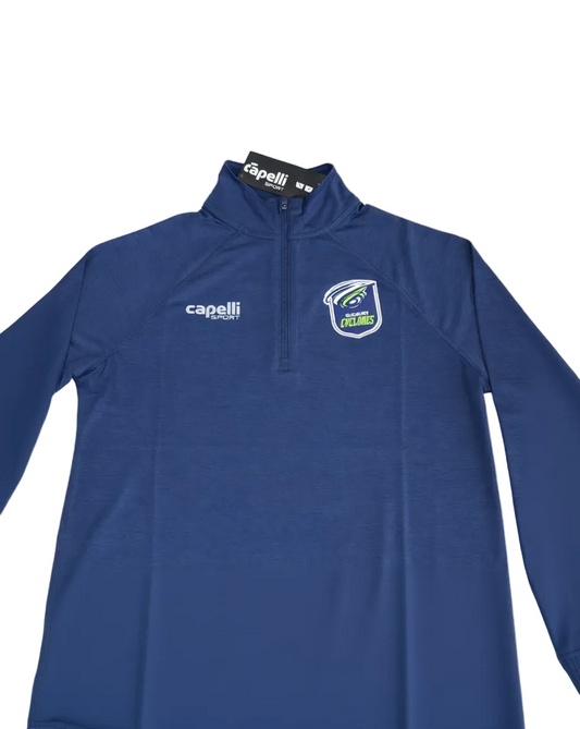 Cyclones26 Navy Men's Basics Poly 1/4 Zip