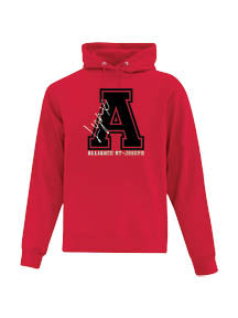 ALLIANCE - Red Hoodie A Logo - Printed Logo