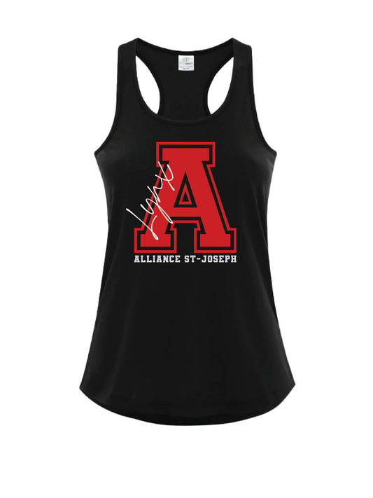 ALLIANCE - Ladies Racer Tank A Logo