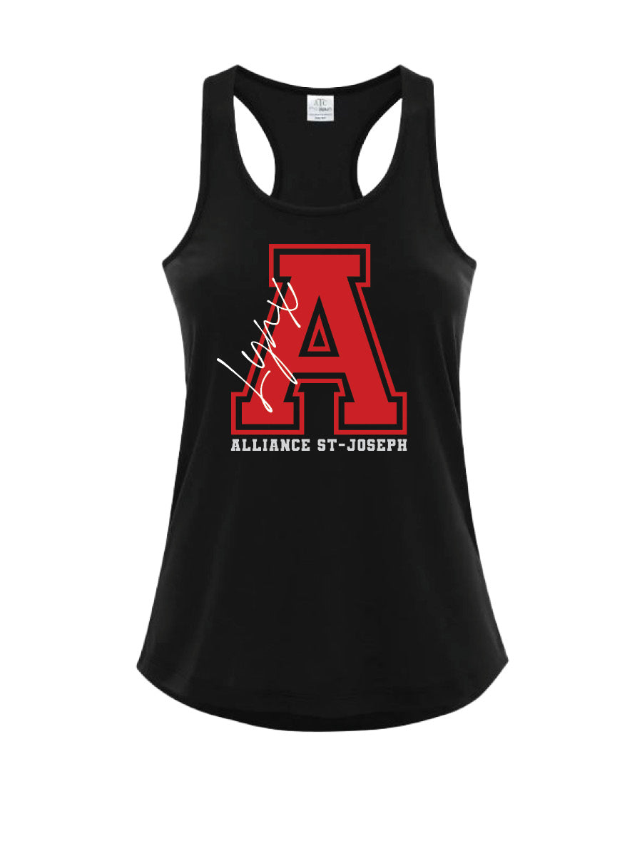 ALLIANCE - Ladies Racer Tank A Logo - Printed Logo