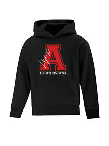 ALLIANCE - Black Hoodie A Logo - Printed Logo