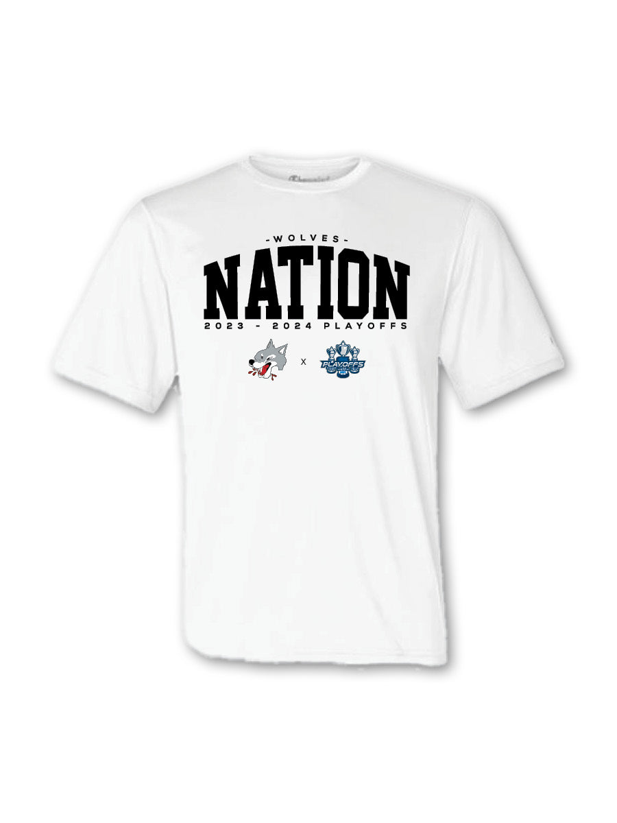 Wolves Champion White Out 2024 Playoff TShirt Greater Sports Apparel