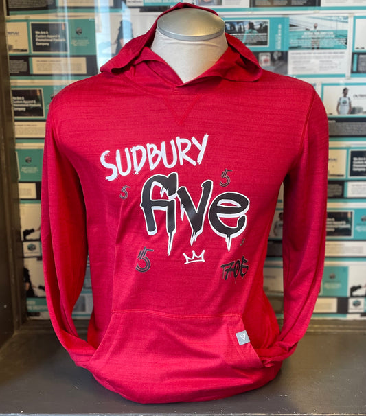 Five Red Pullover Hoodie