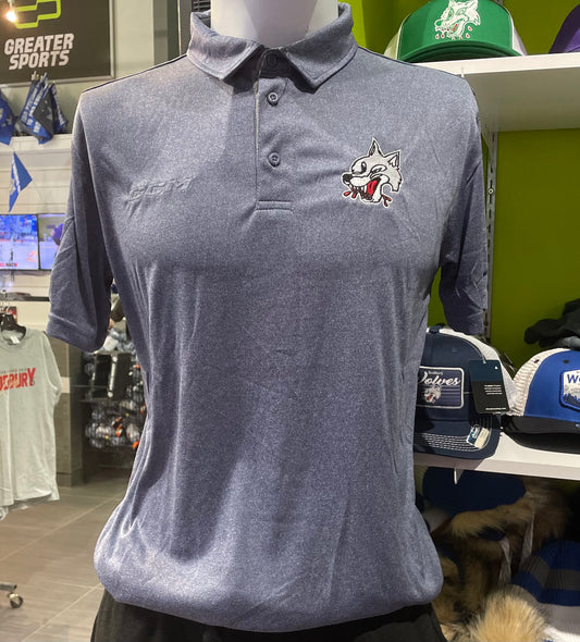 Wolves CCM Blue Golf Shirt