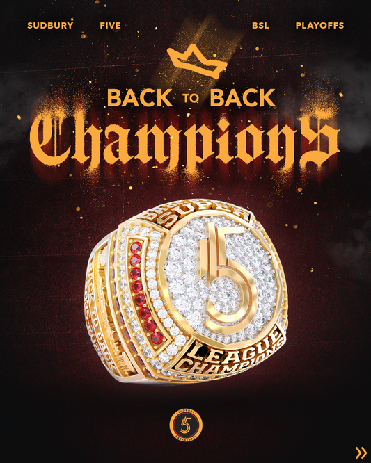 PRE-ORDER 2026 Authentic Sudbury Five Championship Ring