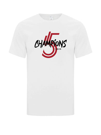 Five 2025 Playoff Champions T-Shirt