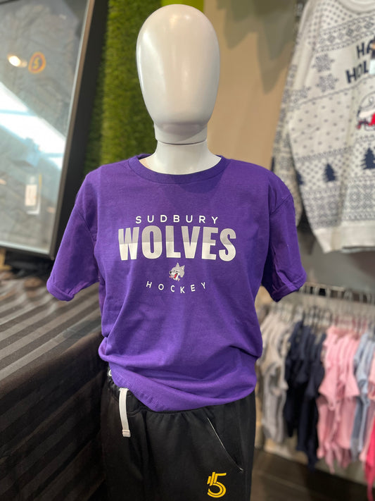 Wolves Youth Purple T-Shirt