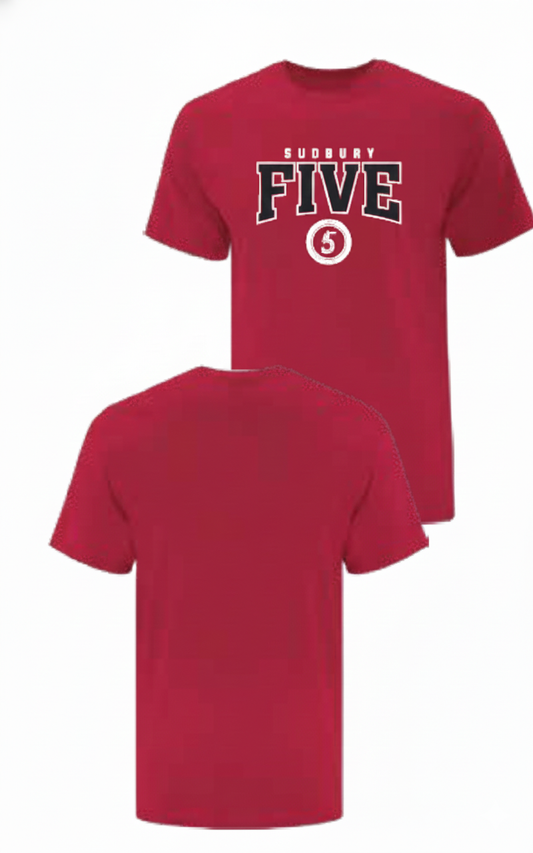 Five Varsity Red Youth T-shirt
