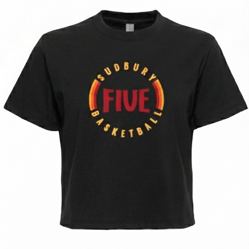 Five Retro Ladies Graphite T-Shirt