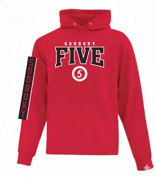 Five Varsity Red Unisex Hoodie