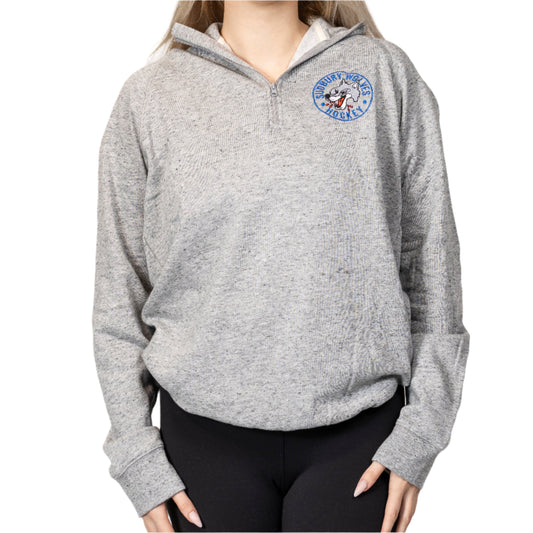 Wolves Campus Crew Heather Grey 1/4 Zip