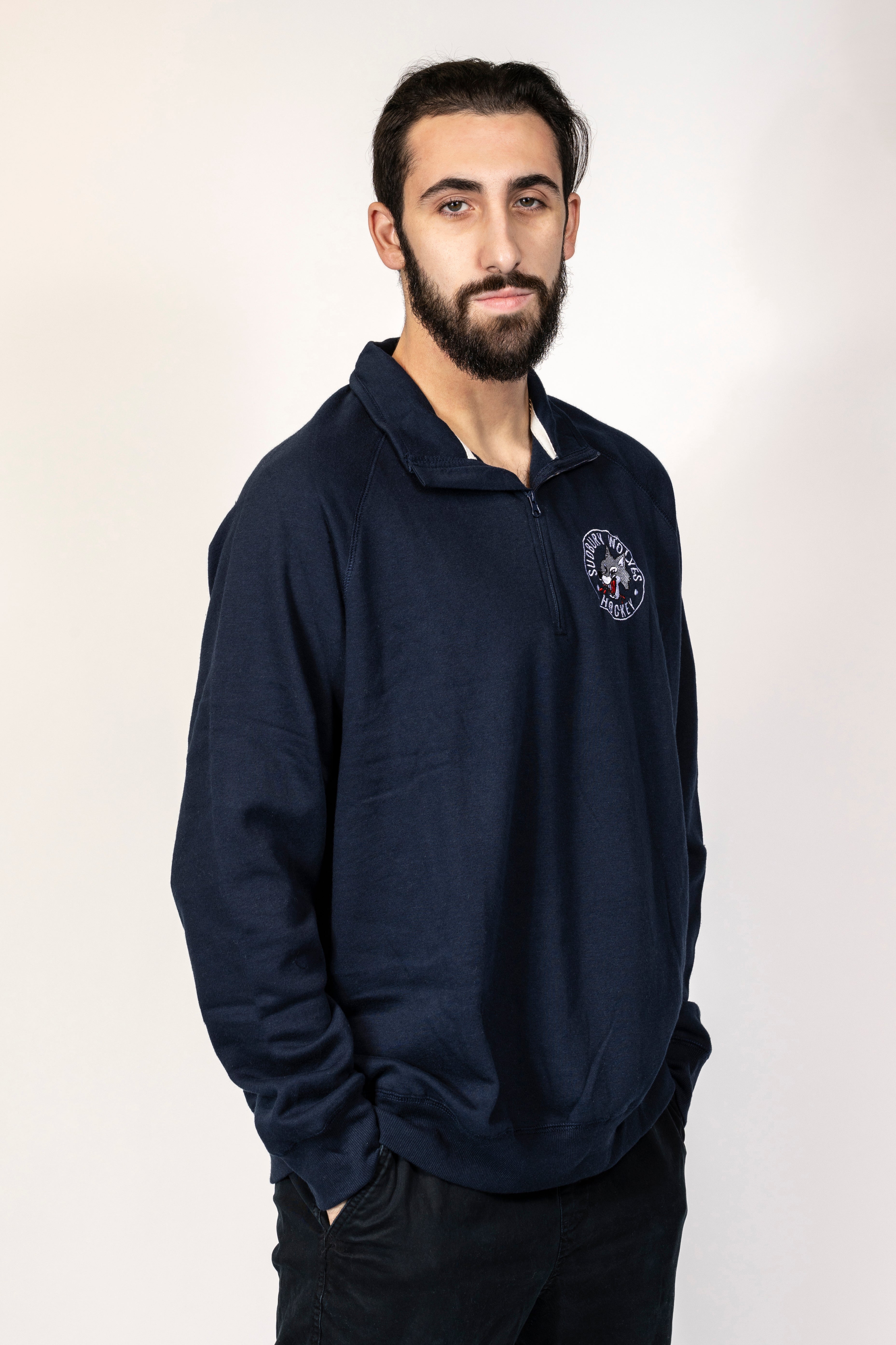 Wolves Campus Crew Navy 1/4 Zip