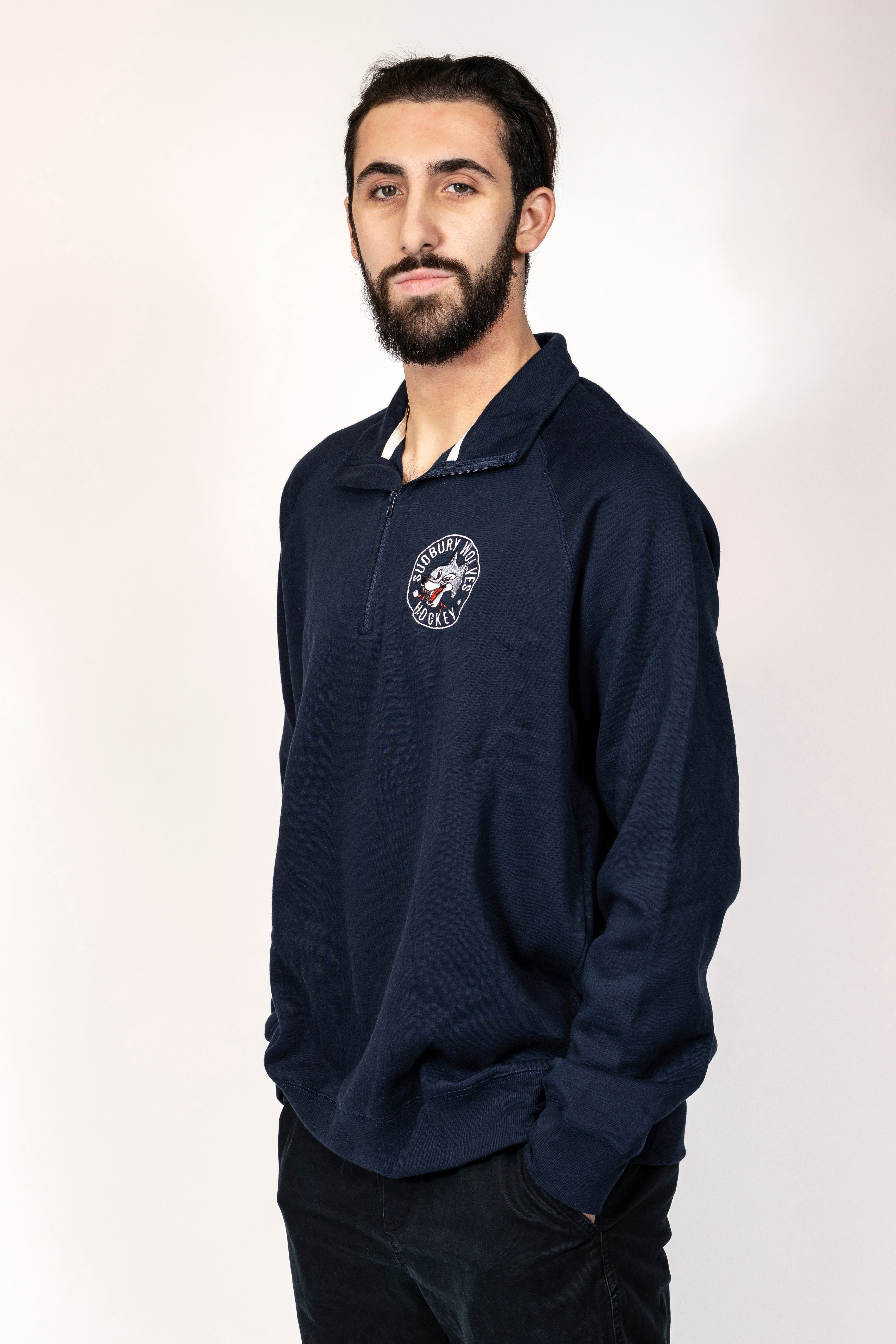 Wolves Campus Crew Navy 1/4 Zip