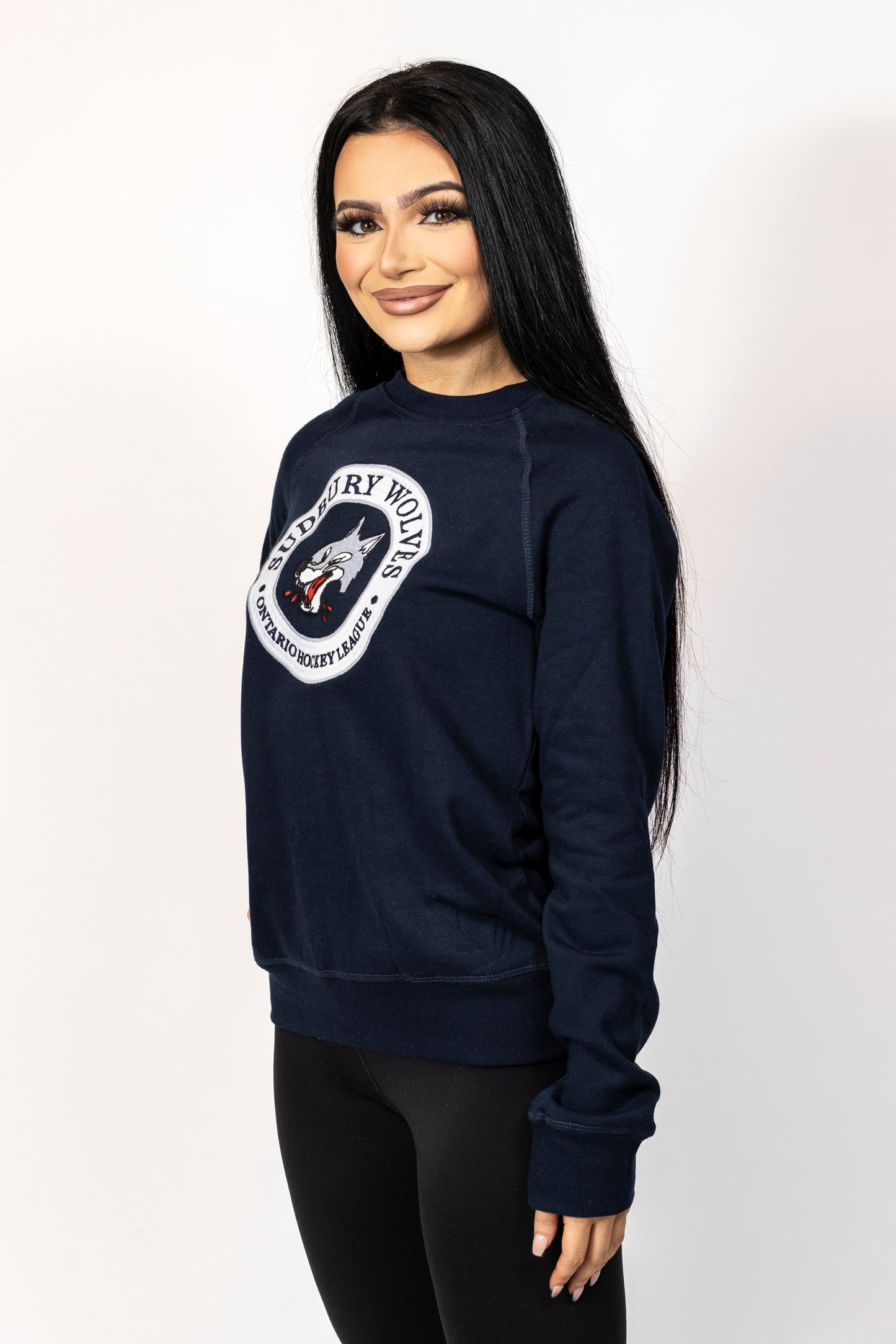 Wolves Ladies Campus Crew Navy Crewneck