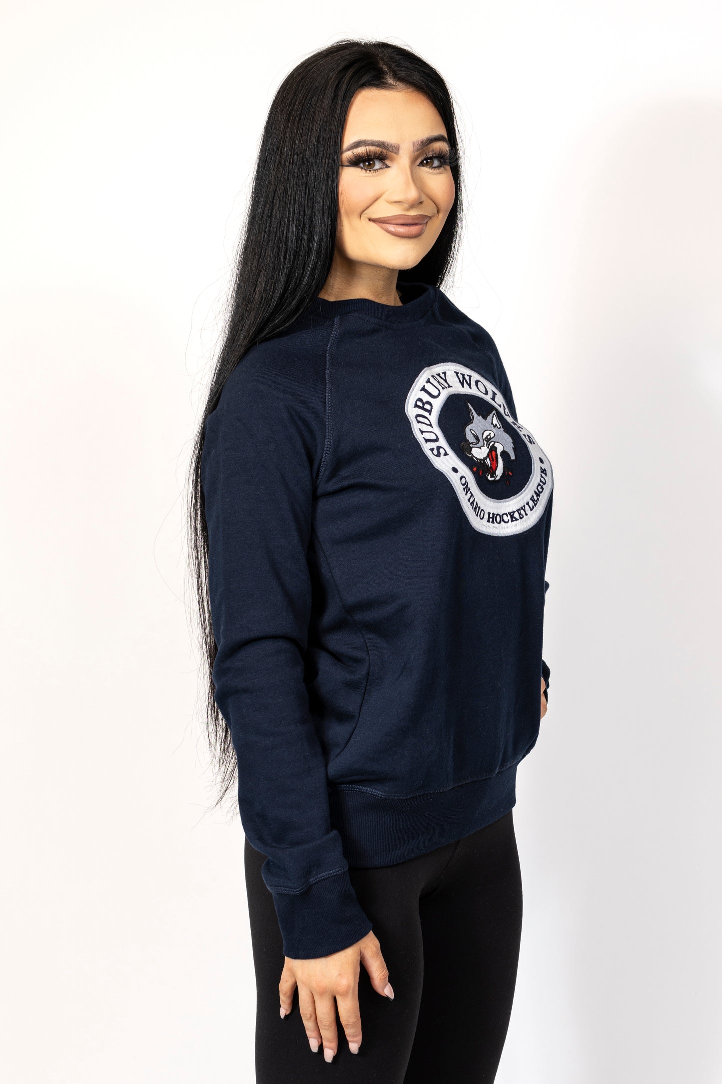 Wolves Ladies Campus Crew Navy Crewneck