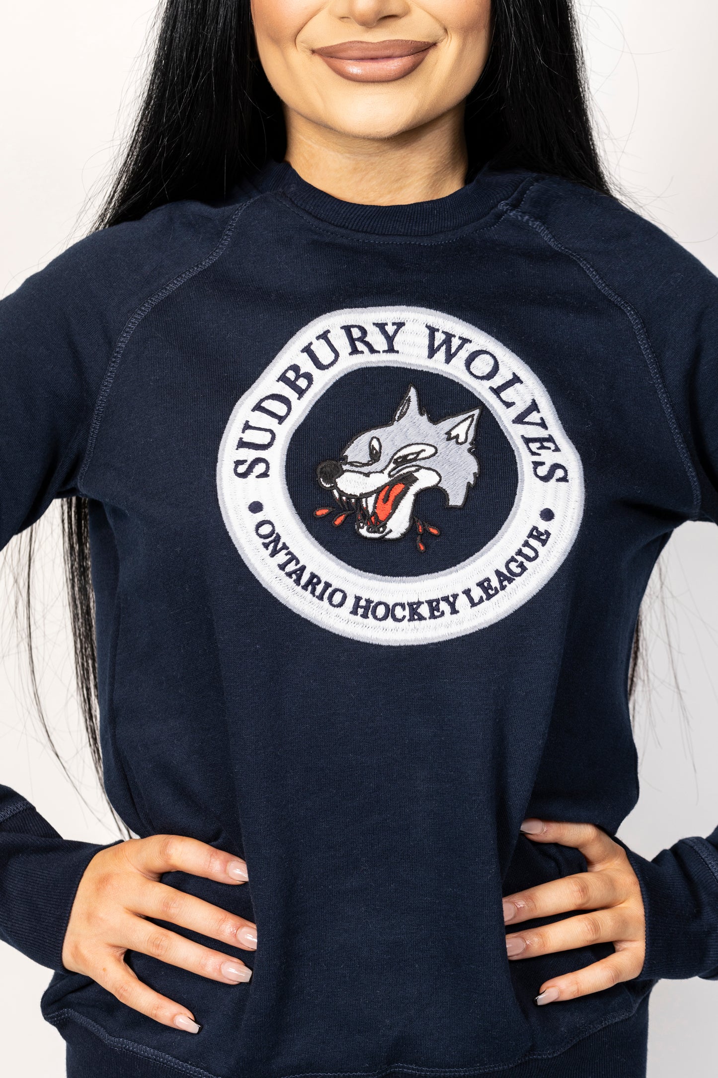 Wolves Ladies Campus Crew Navy Crewneck