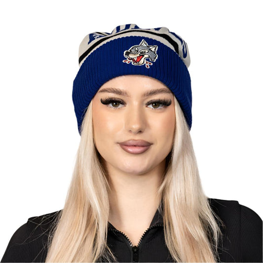 Wolves CCM Blue Pom Pom Toque