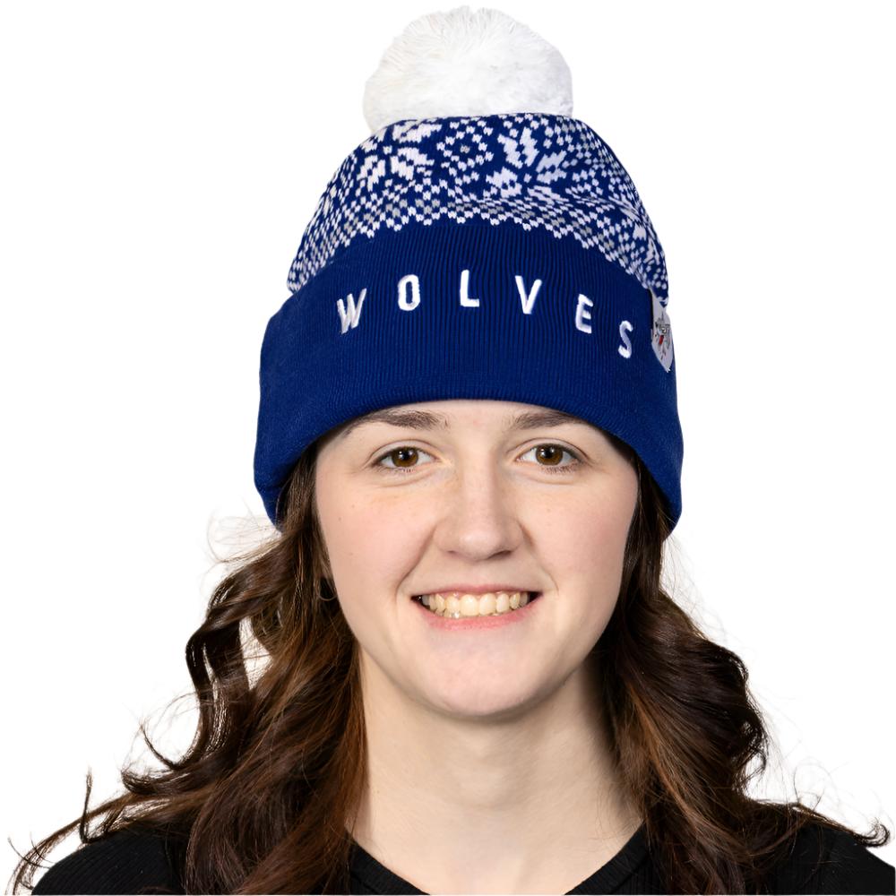 Wolves CCM Blue Festive Toque