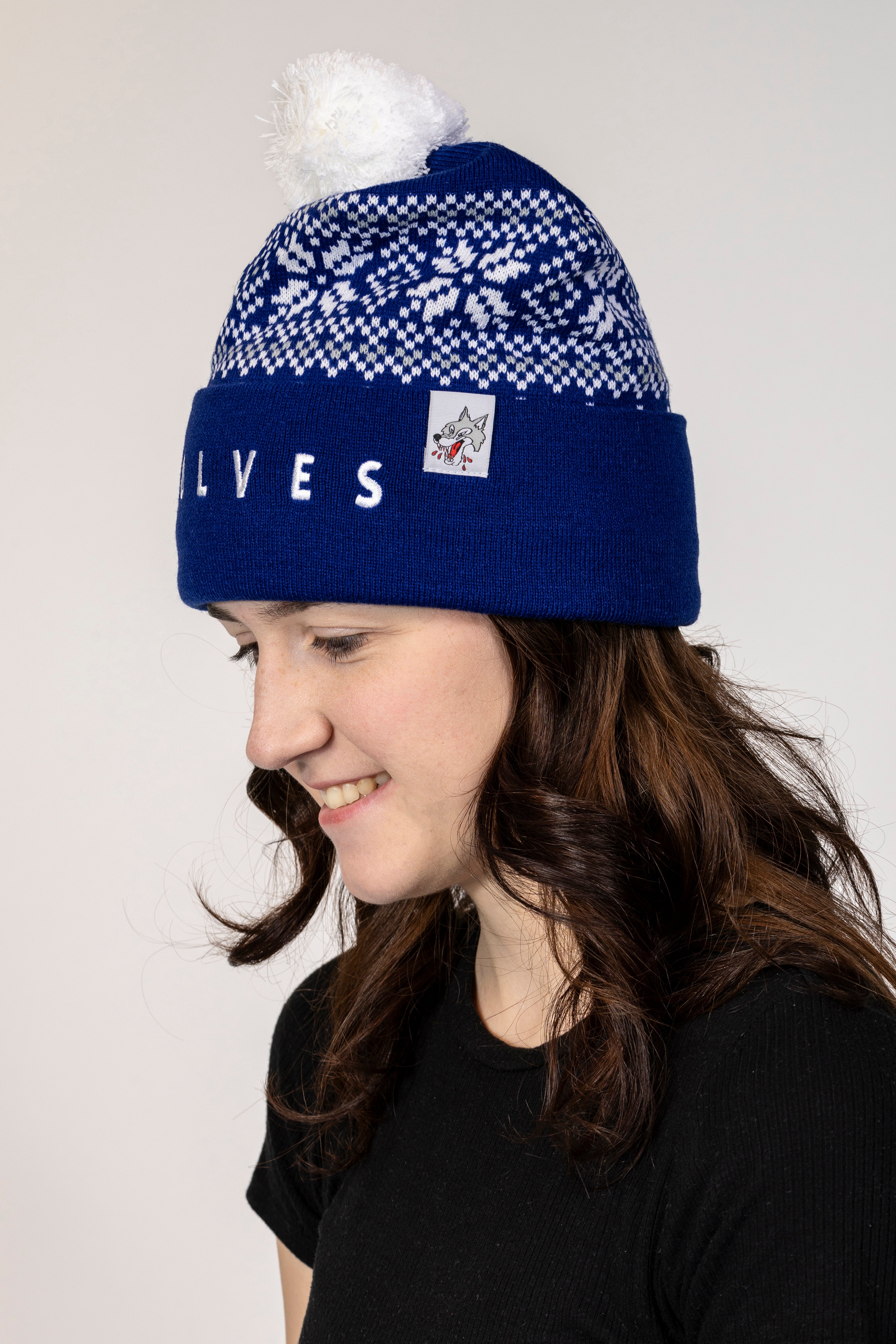 Wolves CCM Blue Festive Toque
