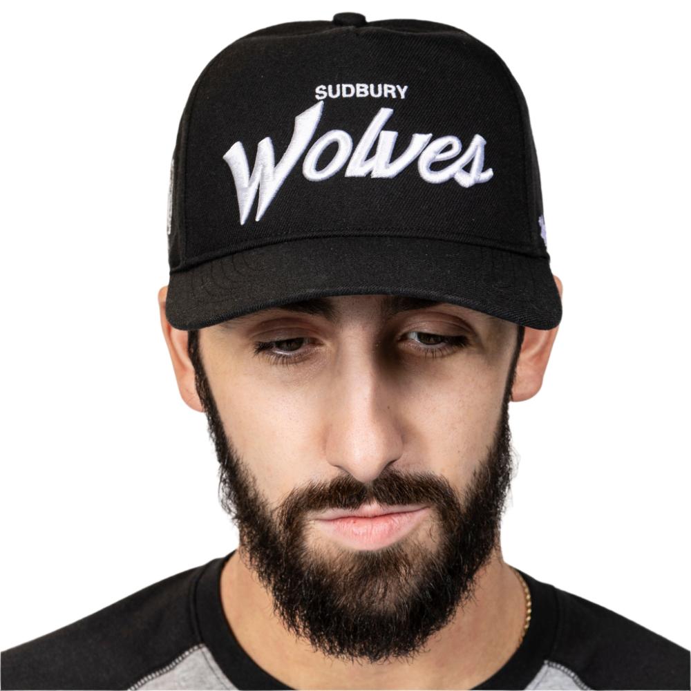 Wolves 47 Black Hitch Adjustable Hat