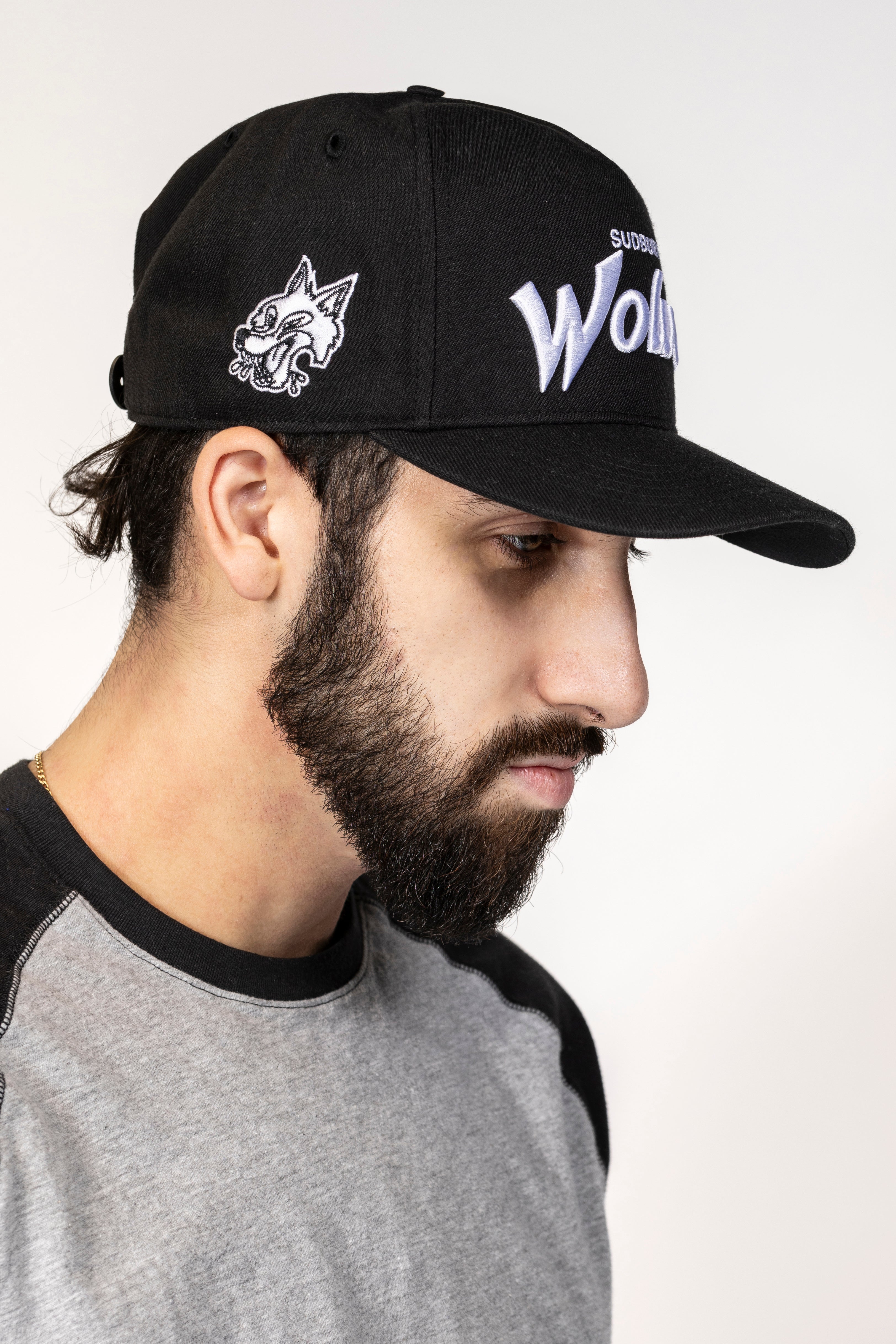 Wolves 47 Black Hitch Adjustable Hat