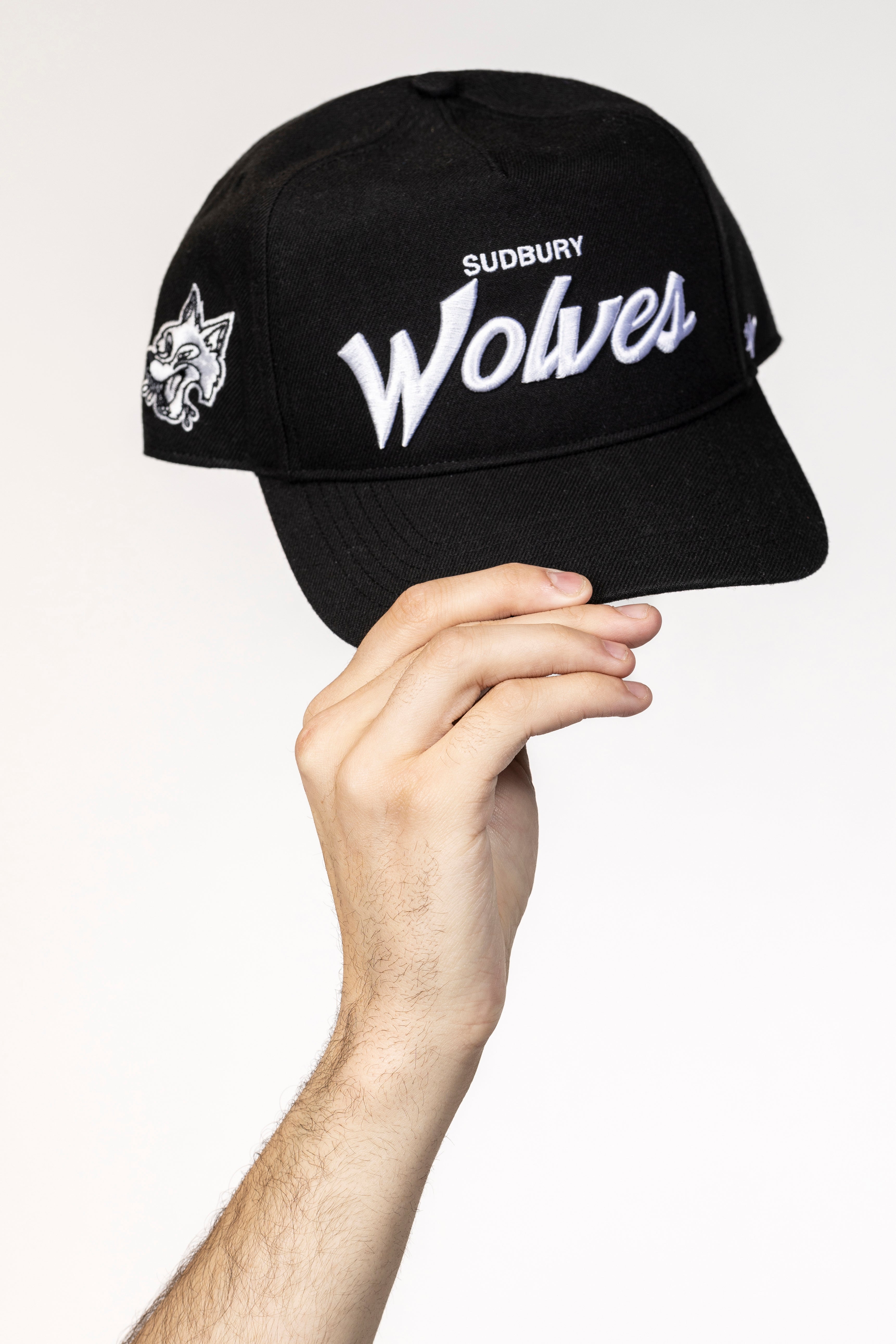 Wolves 47 Black Hitch Adjustable Hat