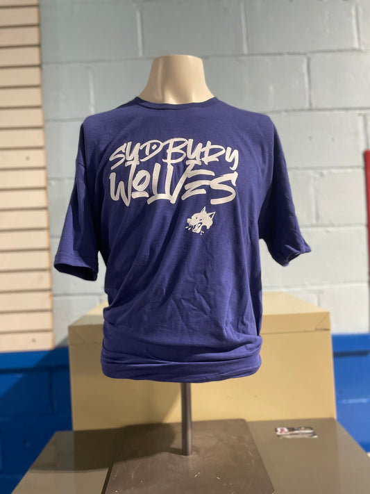 Wolves Blue Graffiti T-Shirt