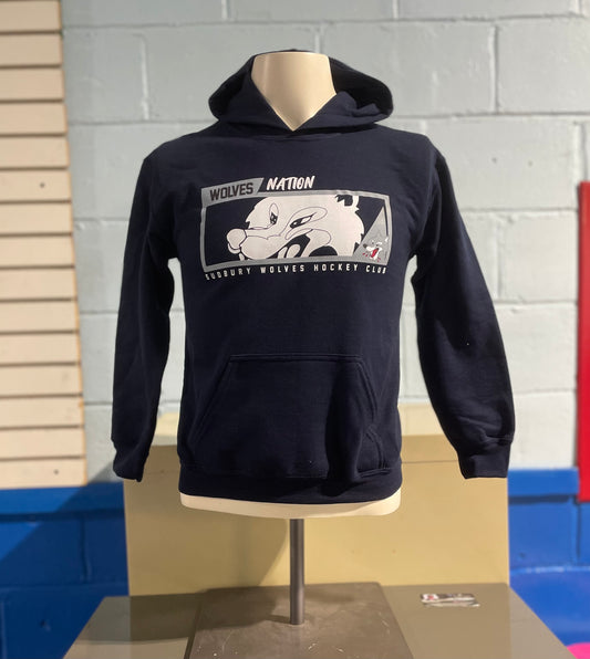 Wolves Youth Navy Hoodie