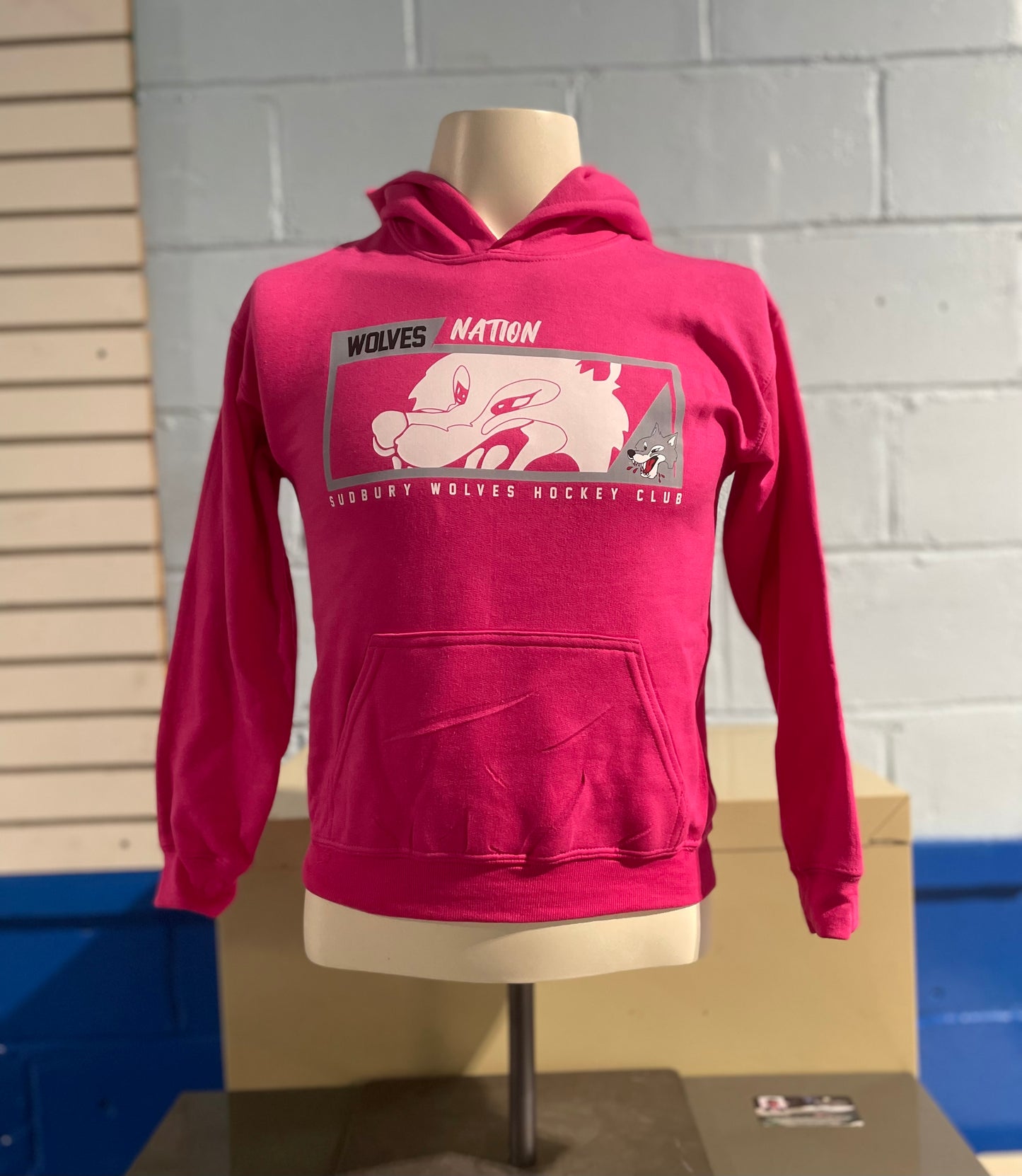 Wolves Youth Pink Hoodie