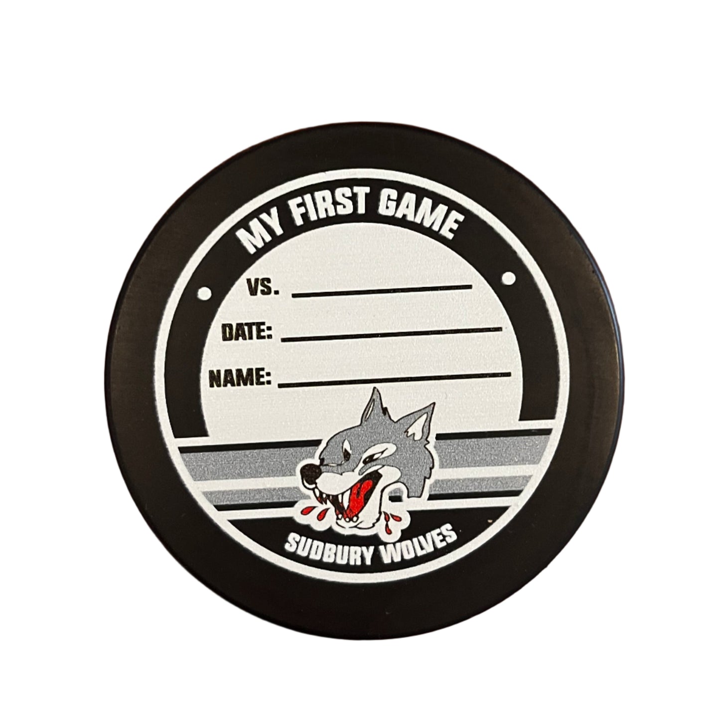 Wolves First Game Puck