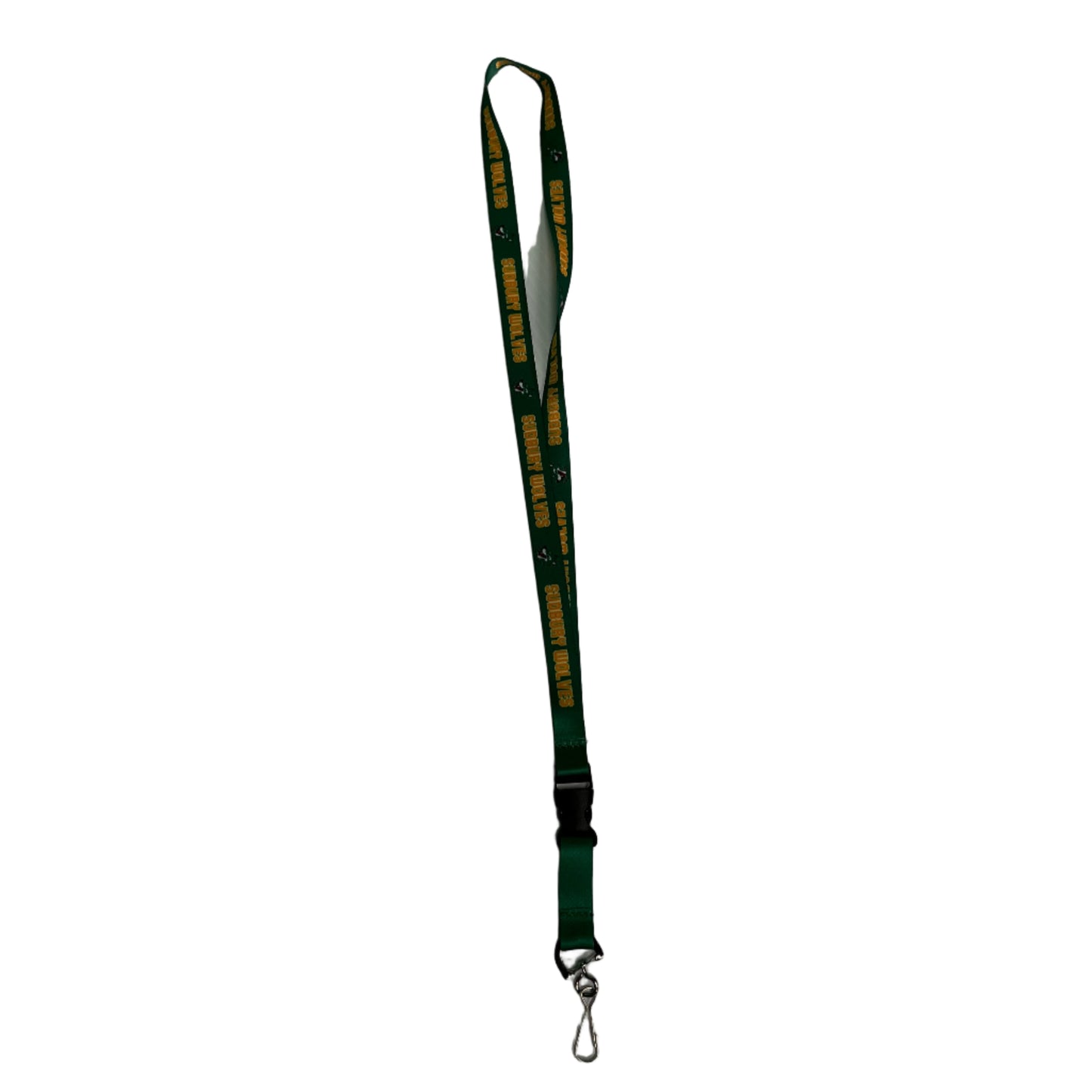 Wolves Green Retro Lanyard